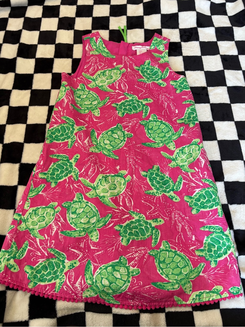 Girls size 8 Tommy Bahama pink turtle dress